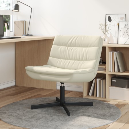 Silla Giratoria Crema Cuero Sintético Mediana Giratoria by , Chairs - Ref: Foro24-42007340, Price: 132,06 €, Discount: %
