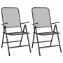 Silla jardín plegable 2 uds antracita malla metálica expandida de vidaXL, Sillas de jardín - Ref: Foro24-317340, Precio: 77,5...