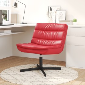 Silla Giratoria Roja Cuero sintético Medio