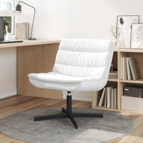 Silla Giratoria Blanca Tela de poliéster, Estructura de metal by , Chairs - Ref: Foro24-42007345, Price: 132,06 €, Discount: %