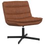 Silla de Acento Marrón Cuero Sintético, Metal Mediana Giratoria | Foro24.es | Tu tienda online para hogar, jardín y más Foro24.es