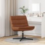 Silla de Acento Marrón Cuero Sintético, Metal Mediana Giratoria | Foro24.es | Tu tienda online para hogar, jardín y más Foro24.es