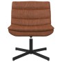 Silla de Acento Marrón Cuero Sintético, Metal Mediana Giratoria | Foro24.es | Tu tienda online para hogar, jardín y más Foro24.es