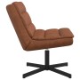 Silla de Acento Marrón Cuero Sintético, Metal Mediana Giratoria | Foro24.es | Tu tienda online para hogar, jardín y más Foro24.es