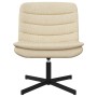 Silla Giratoria Crema Tela de poliéster, base de metal Mediana | Foro24.es | Tu tienda online para hogar, jardín y más Foro24.es