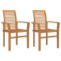 Silla de Jardín Apilable 2 pcs Madera Maciza de Teca by , Garden chairs - Ref: Foro24-42007595, Price: 189,61 €, Discount: %