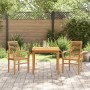 Silla de Jardín Apilable 2 pcs Madera Maciza de Teca by , Garden chairs - Ref: Foro24-42007595, Price: 189,61 €, Discount: %