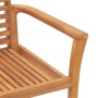 Silla de Jardín Apilable 2 pcs Madera Maciza de Teca by , Garden chairs - Ref: Foro24-42007595, Price: 189,61 €, Discount: %
