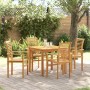 Silla de Jardín Apilable 4 pcs Madera Maciza de Teca | Foro24.es | Tu tienda online para hogar, jardín y más Foro24.es