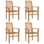 Silla de Jardín Apilable 4 pcs Madera Maciza de Teca | Foro24.es | Tu tienda online para hogar, jardín y más Foro24.es