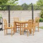 Silla de Jardín Apilable 4 pcs Madera Maciza de Teca