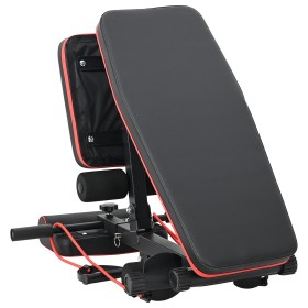 Banca de Peso Ajustable con Bandas de Resistencia 150 kg Acero Negro by , Weight lifting machines - Ref: Foro24-42007904, Pri...