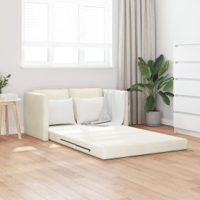 Sofá Loveseat 2 plazas Crema Tela, Madera 2
