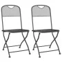 Folding garden chair 2 units anthracite expanded metal mesh by vidaXL, Garden chairs - Ref: Foro24-317338, Price: 99,18 €, Di...