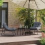 Sillas de Jardín 2 pcs con Cojín Negro 60x80x71 cm Acero de , Sillas de jardín - Ref: Foro24-42008029, Precio: 139,60 €