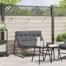 Banco de jardín con cojín negro 110x80x71 cm acero von , Gartenstühle - Ref: Foro24-42008030, Preis: 122,14 €, Rabatt: %