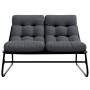 Banco de jardín con cojín negro 110x80x71 cm acero von , Gartenstühle - Ref: Foro24-42008030, Preis: 122,14 €, Rabatt: %