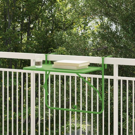 Mesa de Balcón Plegable Verde 60x40 cm Acero von , Gartentische - Ref: Foro24-42008077, Preis: 43,33 €, Rabatt: %