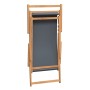 Klappbarer Strandstuhl aus grauem Teak-Massivholz von vidaXL, Gartenstühle - Ref: Foro24-317698, Preis: 85,70 €, Rabatt: %