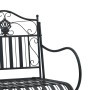 Banco de Metal Negro Metal Estándar Incrustaciones Decorativas de , Bancos de jardín - Ref: Foro24-42008119, Precio: 156,33 €