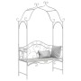 Banco Blanco Metal 121 x 48 x 200 cm Incrustaciones Decorativas von , Gartenbänke - Ref: Foro24-42008120, Preis: 194,36 €, Ra...
