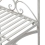 Banco Blanco Metal 121 x 48 x 200 cm Incrustaciones Decorativas von , Gartenbänke - Ref: Foro24-42008120, Preis: 194,36 €, Ra...