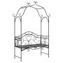 Banco Negro de Exterior Metal Grande Detalles Decorativos von , Gartenbänke - Ref: Foro24-42008121, Preis: 192,75 €, Rabatt: %