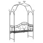 Banco Negro de Exterior Metal Grande Detalles Decorativos von , Gartenbänke - Ref: Foro24-42008121, Preis: 192,75 €, Rabatt: %