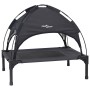 Cama Elevada para Perros con Techo Removible Negro S Acero | Foro24.es | Tu tienda online para hogar, jardín y más Foro24.es