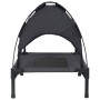 Cama Elevada para Perros con Techo Removible Negro S Acero | Foro24.es | Tu tienda online para hogar, jardín y más Foro24.es