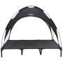 Cama elevada para perros con techo extraíble negra XL acero | Foro24.es | Tu tienda online para hogar, jardín y más Foro24.es