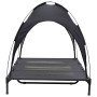 Cama elevada para perros con techo extraíble negra XL acero | Foro24.es | Tu tienda online para hogar, jardín y más Foro24.es