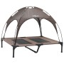 Cama Elevada para Perros con Toldo Removible Marrón L Acero | Foro24.es | Tu tienda online para hogar, jardín y más Foro24.es