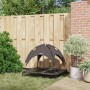 Cama Elevada para Perros con Toldo Removible Marrón L Acero | Foro24.es | Tu tienda online para hogar, jardín y más Foro24.es