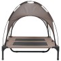 Cama Elevada para Perros con Toldo Removible Marrón L Acero | Foro24.es | Tu tienda online para hogar, jardín y más Foro24.es