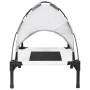 Cama elevada para perros con techo removible Gris plateado M Acero | Foro24.es | Tu tienda online para hogar, jardín y más Foro24.es