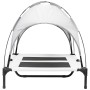 Cama Elevada para Perros con Techo Removible Gris Plata L Acero | Foro24.es | Tu tienda online para hogar, jardín y más Foro24.es