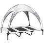 Cama Elevada para Perros con Techo Removible Gris Plata XL Acero by , Beds for dogs - Ref: Foro24-42008176, Price: 54,89 €, D...