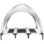 Cama Elevada para Perros con Techo Removible Gris Plata XL Acero by , Beds for dogs - Ref: Foro24-42008176, Price: 54,89 €, D...