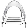 Cama Elevada para Perros con Techo Removible Gris Plata XL Acero by , Beds for dogs - Ref: Foro24-42008176, Price: 54,89 €, D...