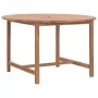 Solid teak wood garden dining table Ø110x75 cm by vidaXL, Garden tables - Ref: Foro24-318476, Price: 205,58 €, Discount: %