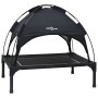 Cama Elevada para Perros con Techo Removible de Acero Negro | Foro24.es | Tu tienda online para hogar, jardín y más Foro24.es