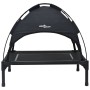 Cama Elevada para Perros con Techo Removible de Acero Negro | Foro24.es | Tu tienda online para hogar, jardín y más Foro24.es