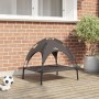 Cama Elevada para Perros con Techo Desmontable Marrón S Acero | Foro24.es | Tu tienda online para hogar, jardín y más Foro24.es