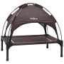 Cama Elevada para Perros con Techo Desmontable Marrón S Acero | Foro24.es | Tu tienda online para hogar, jardín y más Foro24.es