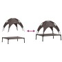 Cama Elevada para Perros con Techo Desmontable Marrón S Acero | Foro24.es | Tu tienda online para hogar, jardín y más Foro24.es