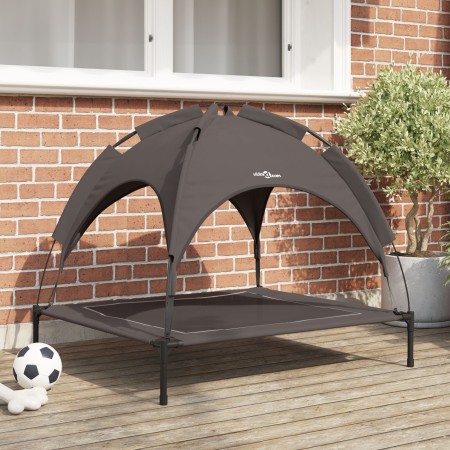 Cama Elevada para Perros con Techo Removible Marrón L Acero | Foro24.es | Tu tienda online para hogar, jardín y más Foro24.es
