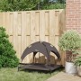 Cama Elevada para Perros con Techo Removible Marrón L Acero | Foro24.es | Tu tienda online para hogar, jardín y más Foro24.es
