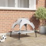 Cama Elevada para Perro con Techo Desmontable Gris Plateado Acero | Foro24.es | Tu tienda online para hogar, jardín y más Foro24.es