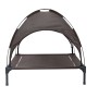 Cama elevada para perros con toldo removible marrón XL de acero | Foro24.es | Tu tienda online para hogar, jardín y más Foro24.es